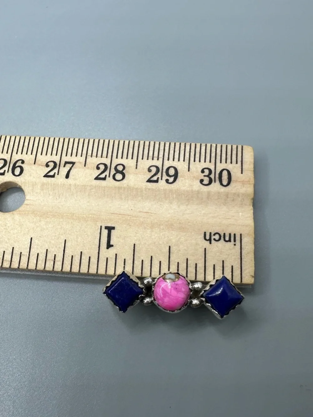⌚Cotton Candy Turquoise & Lapis Sterling Silver 925 Watch Band Charm Handmade